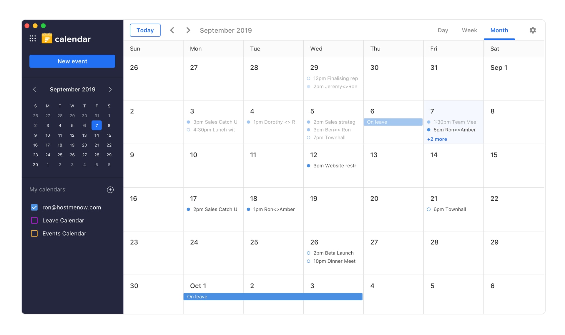calender screen